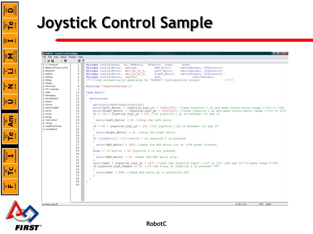 PPT Coding for the FIRST Tech Challenge RobotC PowerPoint