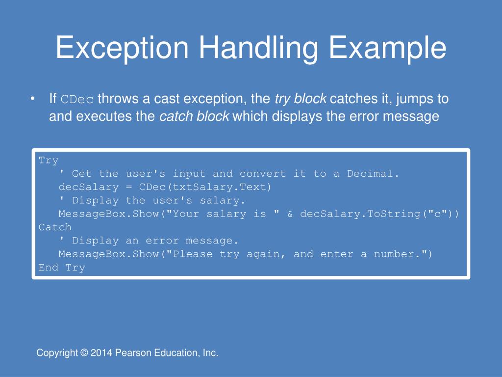 PPT Exception Handling PowerPoint Presentation, free download ID