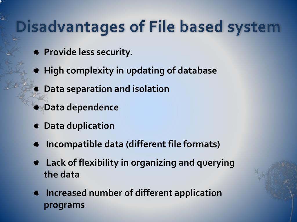File Based Systems