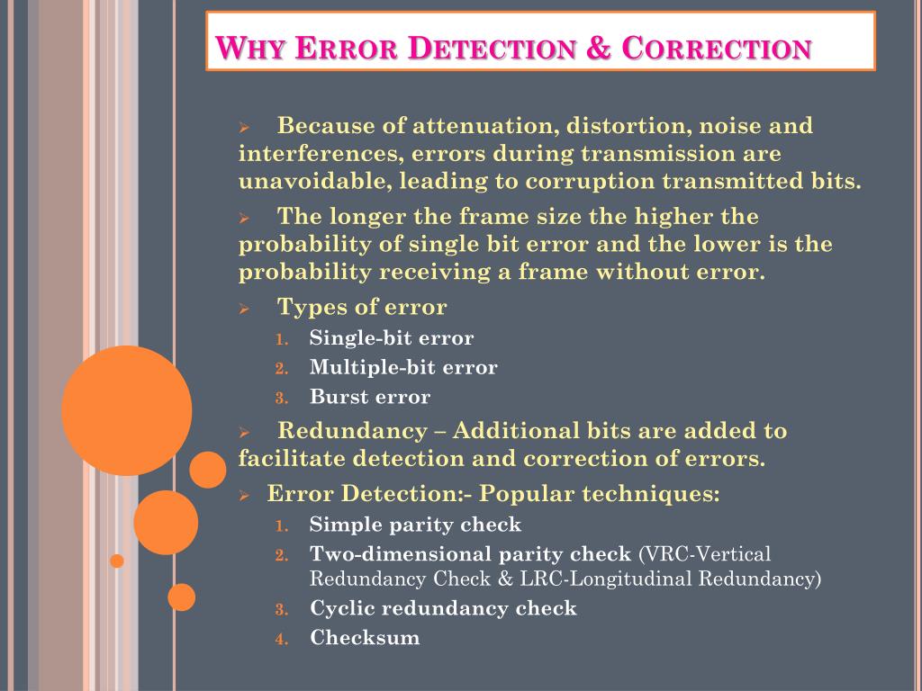PPT Why Error Detection & Correction PowerPoint Presentation ID2404416