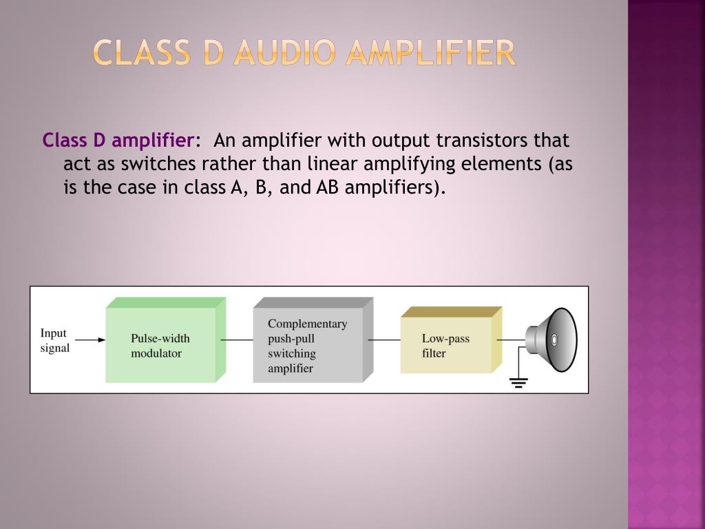 PPT Class D Audio Amplifier PowerPoint Presentation, free download