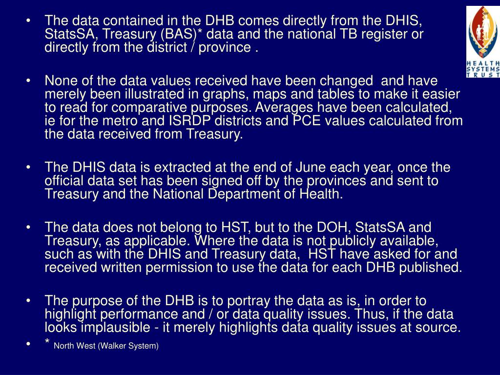 PPT The District Health Barometer PowerPoint Presentation, free