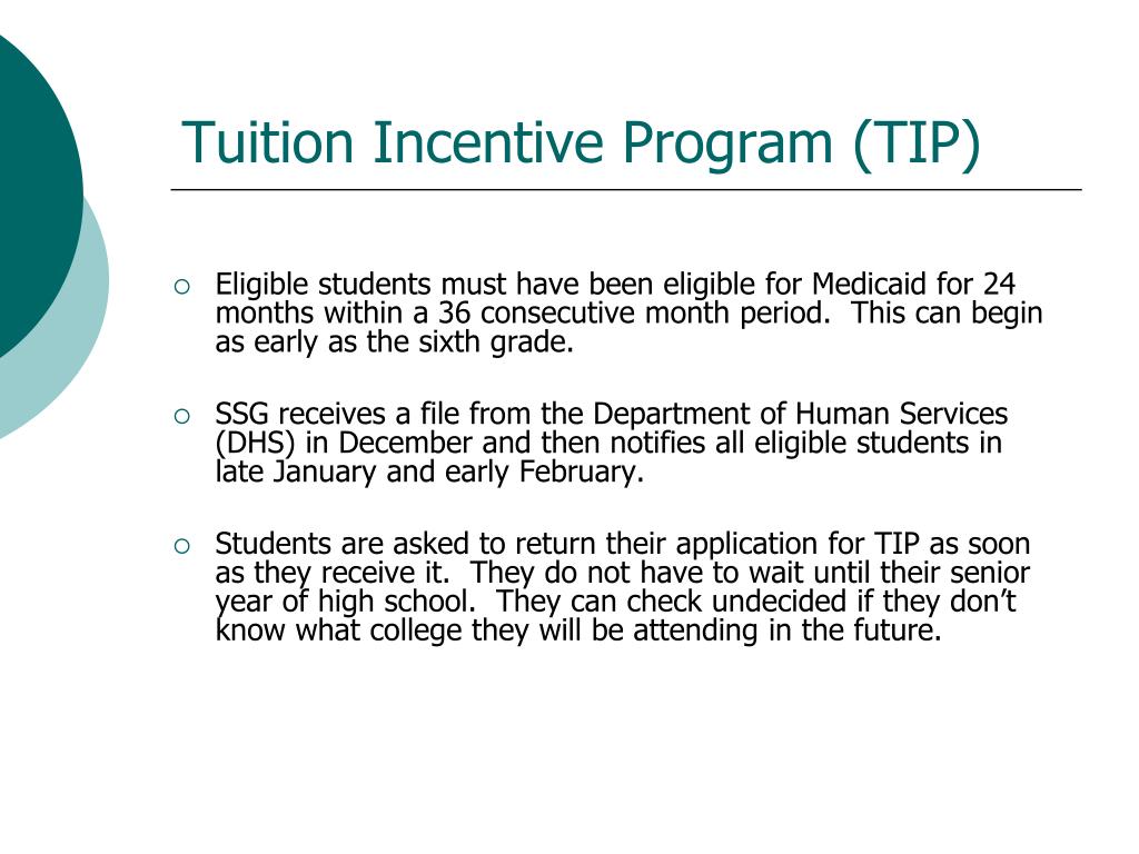 PPT Tuition Incentive Program What high school counselors and