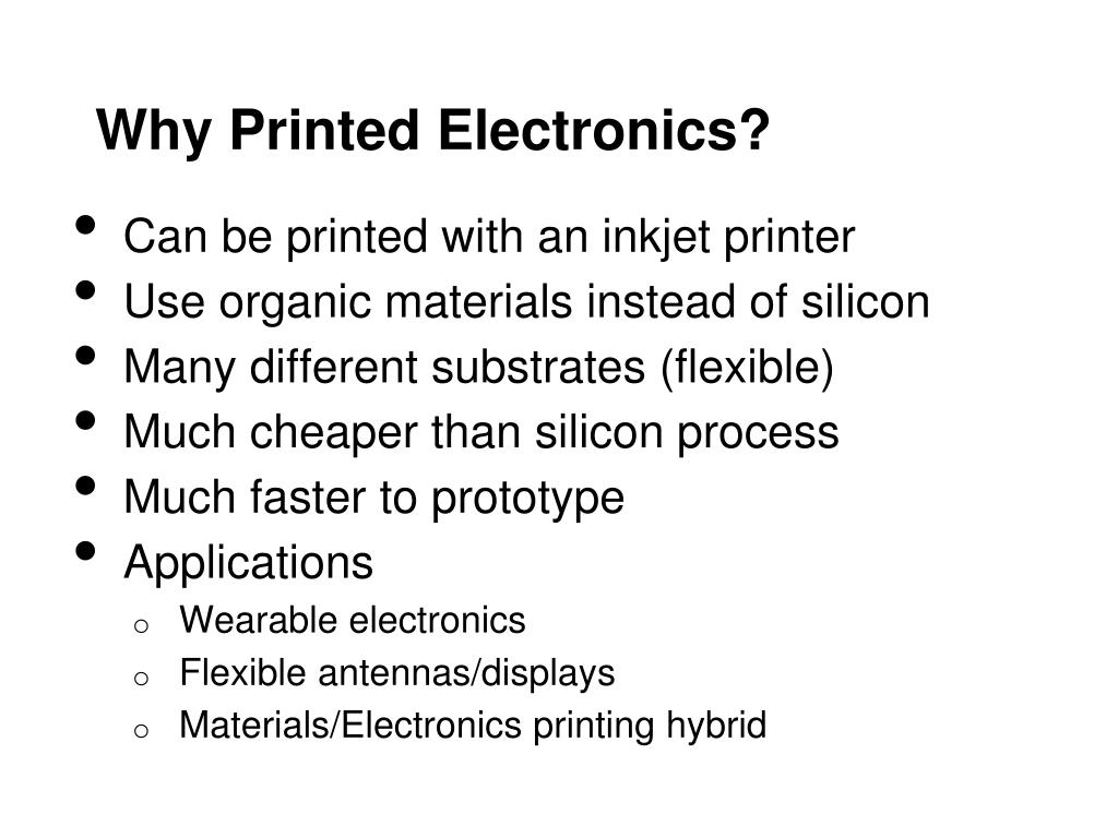 PPT Printed Electronics PowerPoint Presentation, free download ID2408840