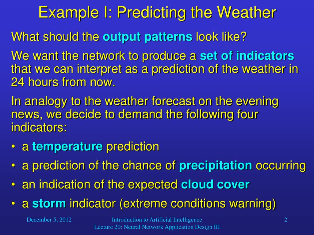 PPT Example I Predicting the Weather PowerPoint Presentation, free