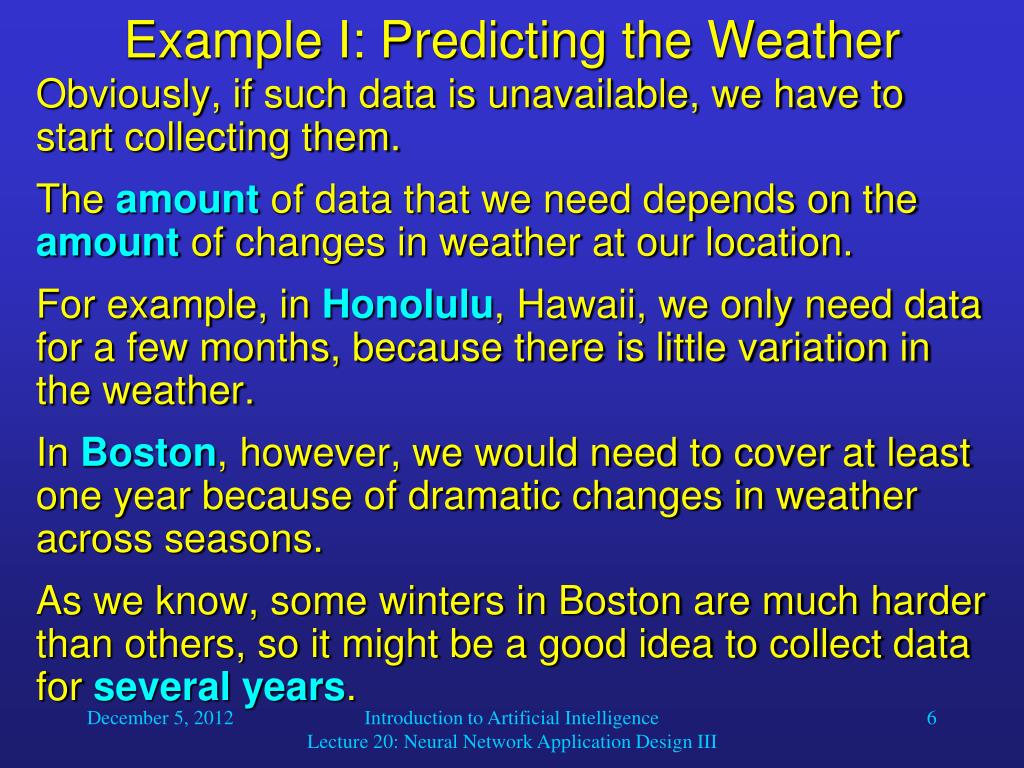 PPT Example I Predicting the Weather PowerPoint Presentation, free