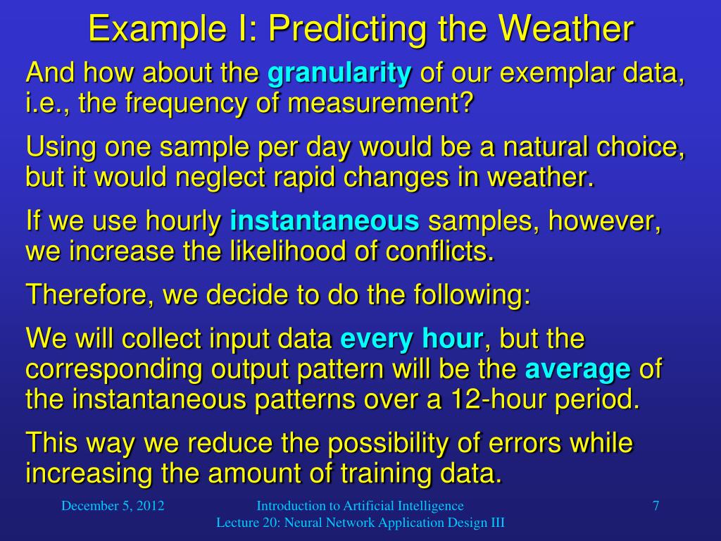 PPT Example I Predicting the Weather PowerPoint Presentation, free