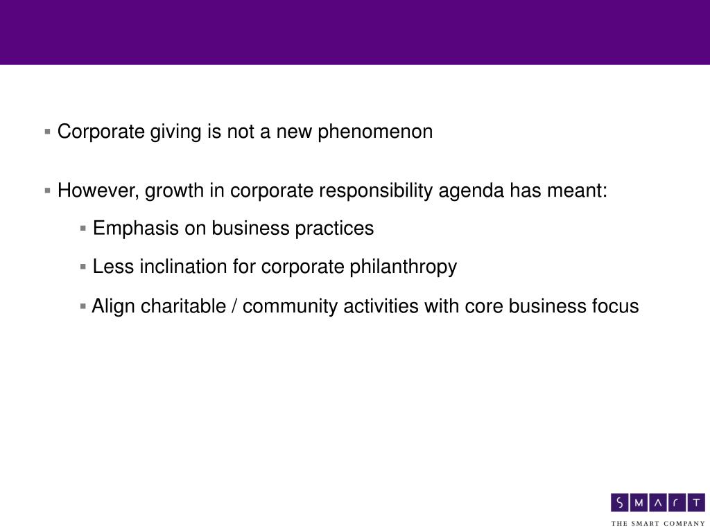 PPT Corporate foundations and broader corporate giving PowerPoint Presentation ID2410130