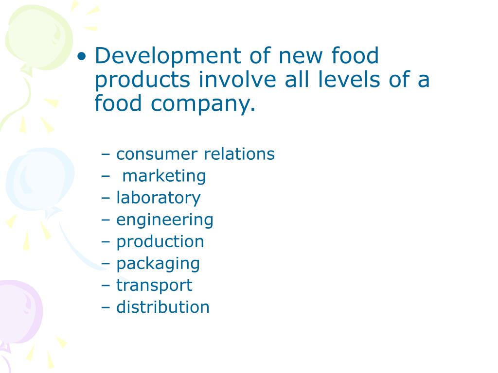 PPT FOOD PRODUCT INNOVATION AND DEVELOPMENT CONCEPTS L3 PowerPoint