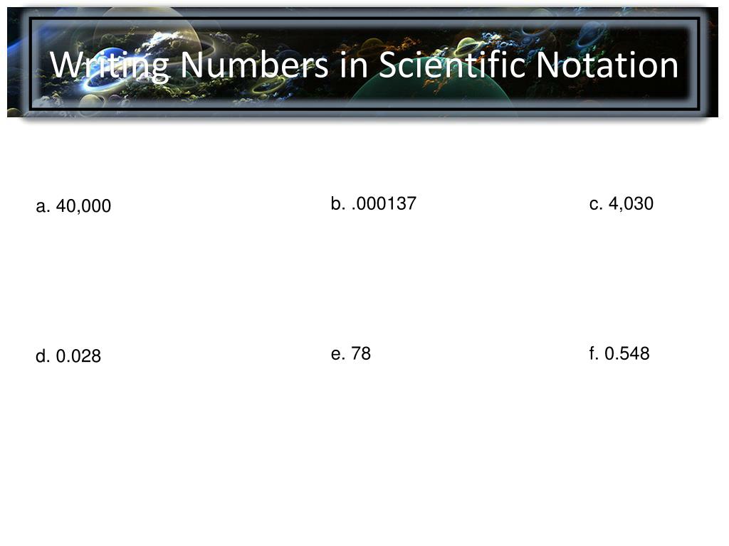 PPT Scientific Notation PowerPoint Presentation, free download ID