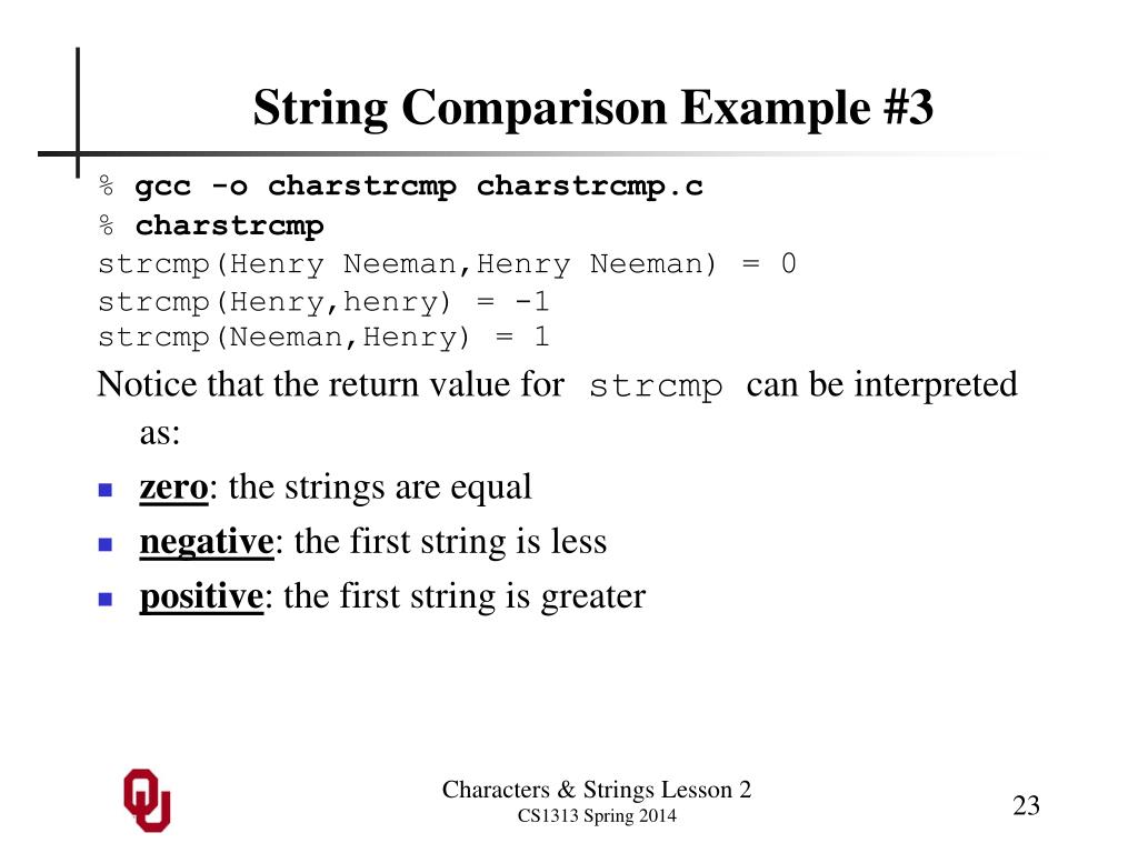 PPT Characters & Strings Lesson 2 Outline PowerPoint Presentation