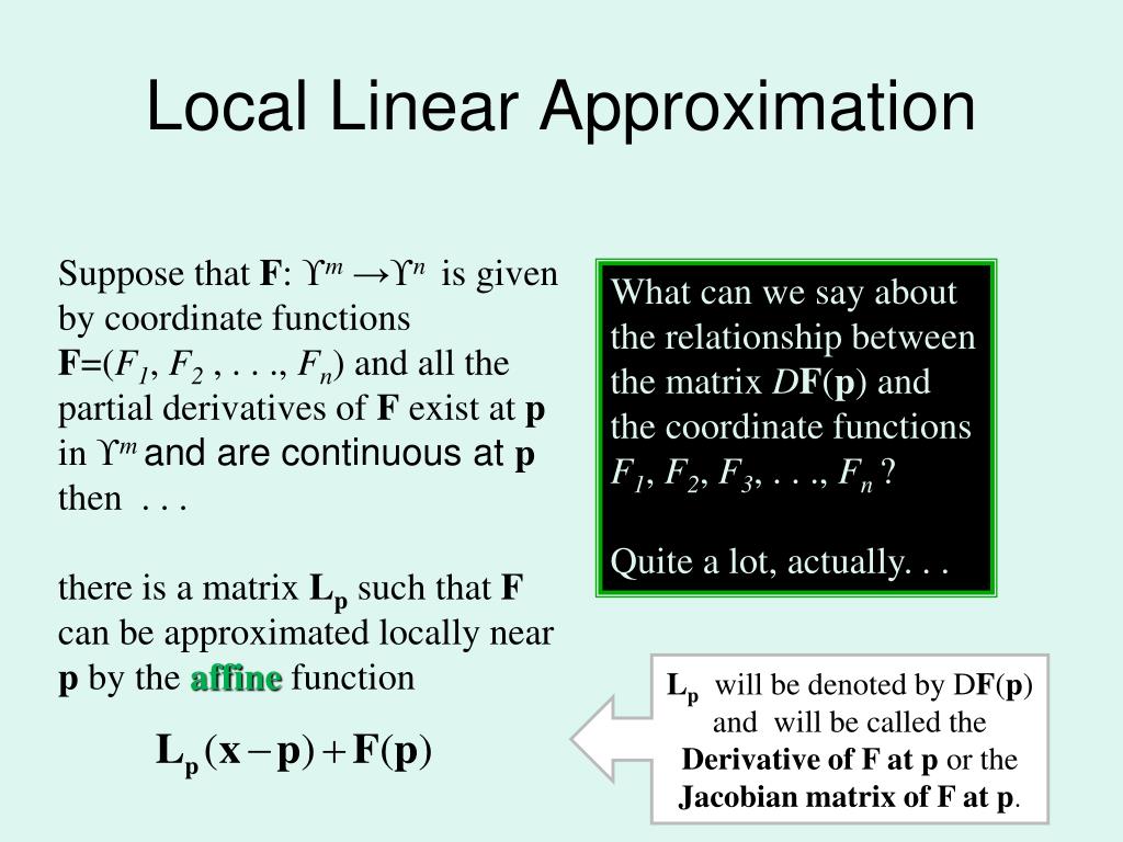 PPT Local Linear Approximation for Functions of Several Variables