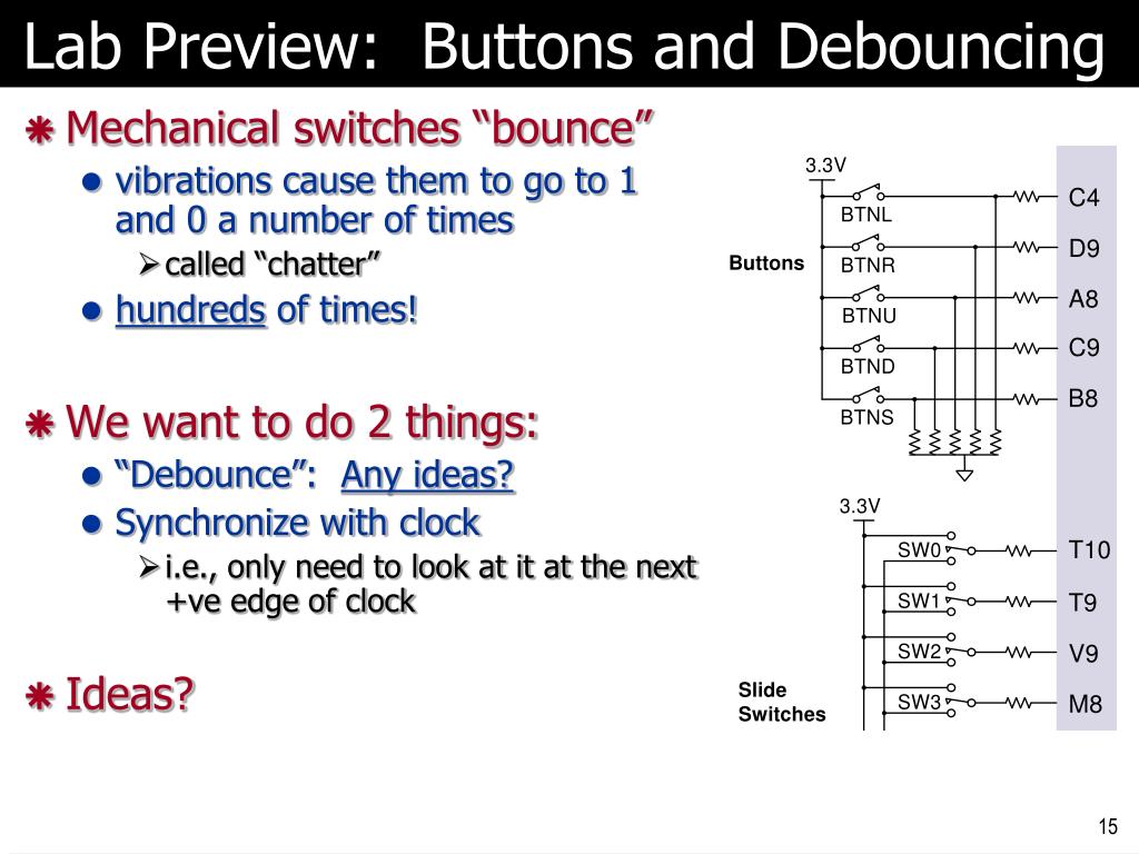 PPT COMP541 More on Verilog; Debouncing switches PowerPoint