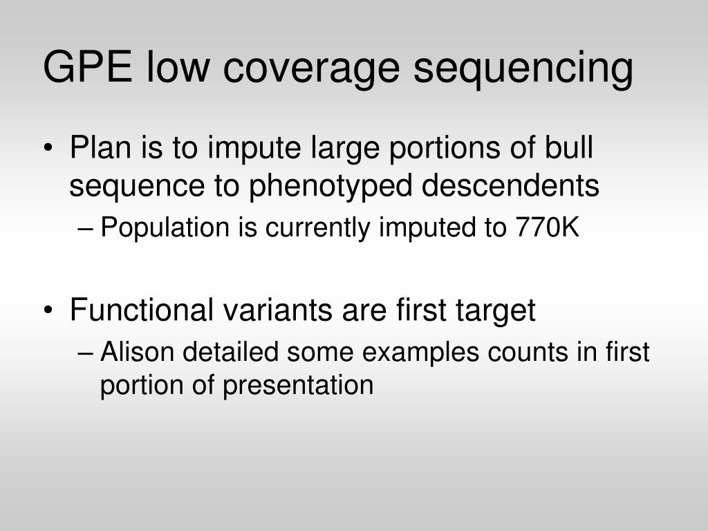 PPT Whole Genome Sequencing Background and View of Current Efforts