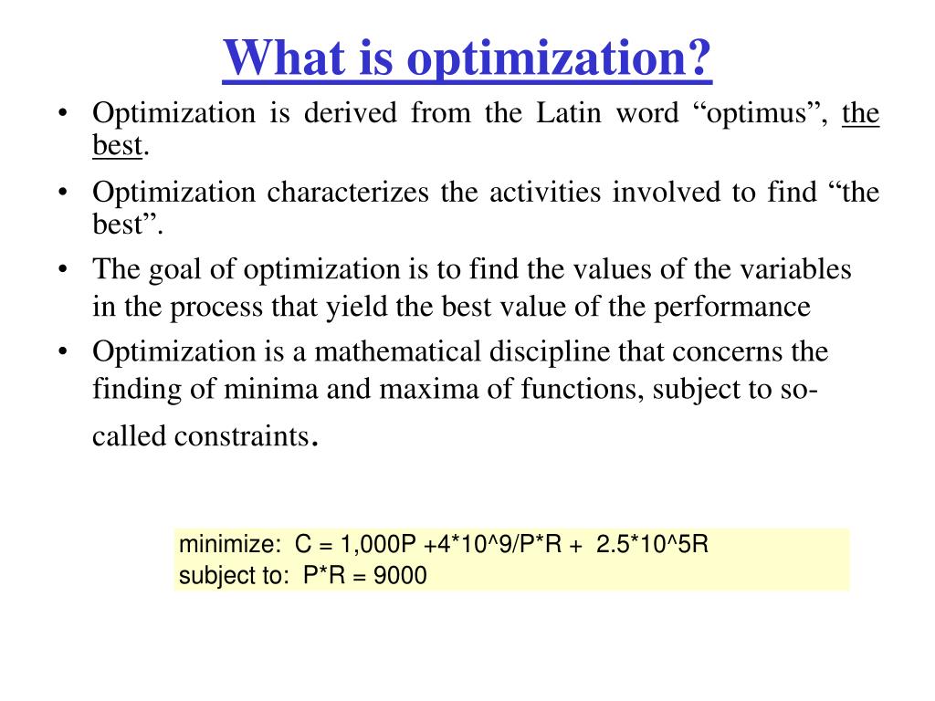 PPT Process Optimization PowerPoint Presentation, free