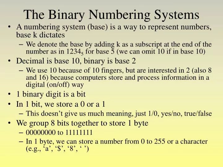 PPT The Binary Numbering Systems PowerPoint Presentation, free