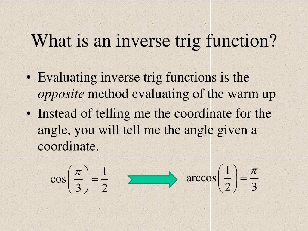 PPT LG 2 3 Inverse Trig Functions PowerPoint Presentation, free