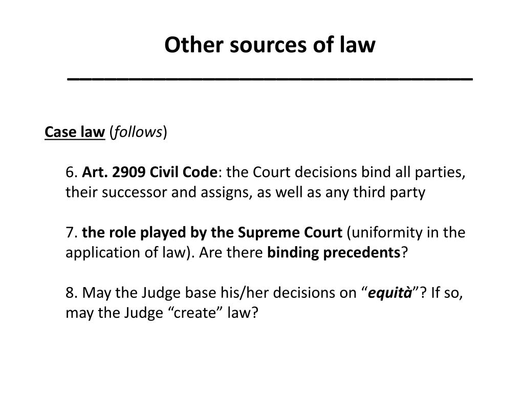 PPT The sources of law ______________________________ PowerPoint
