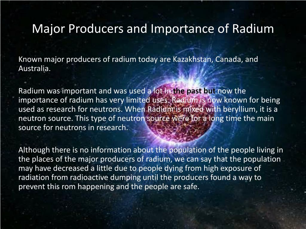 PPT Radium PowerPoint Presentation, free download ID2424142