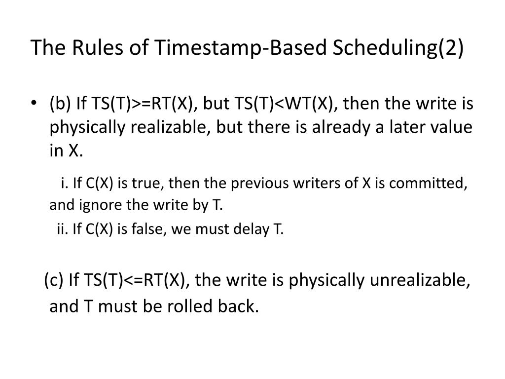 PPT Concurrency Control by Timestamps PowerPoint Presentation, free download ID2424882
