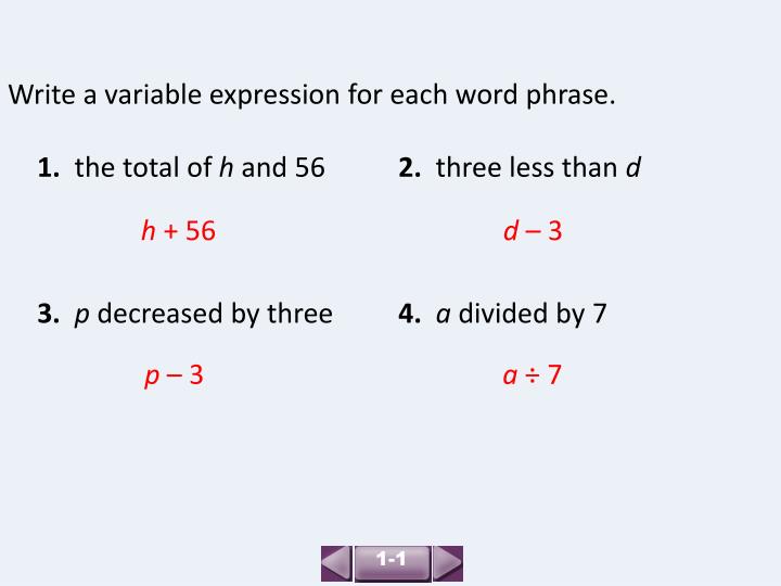 PPT 7.EE.1, 7.EE.2 Translate Words into Math PowerPoint Presentation