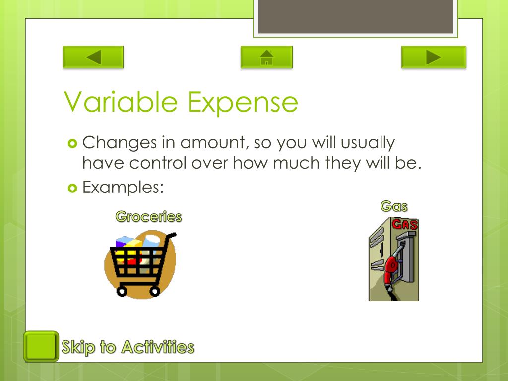 Variable Expenses Math Definition at Scott Woodley blog