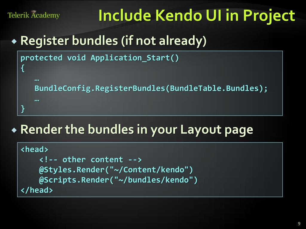 PPT Kendo UI MVC Wrappers PowerPoint Presentation, free