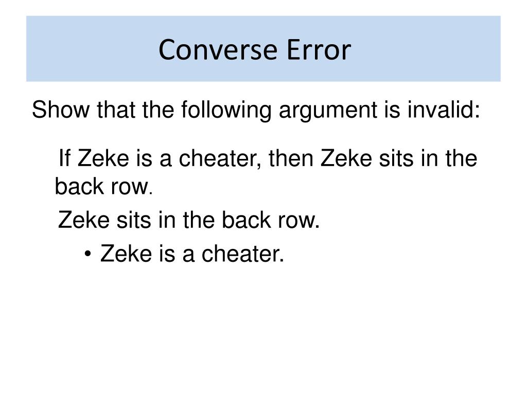 PPT Valid and Invalid Arguments PowerPoint Presentation, free