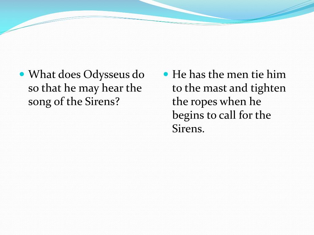 PPT Why did Calypso finally release Odysseus? PowerPoint Presentation