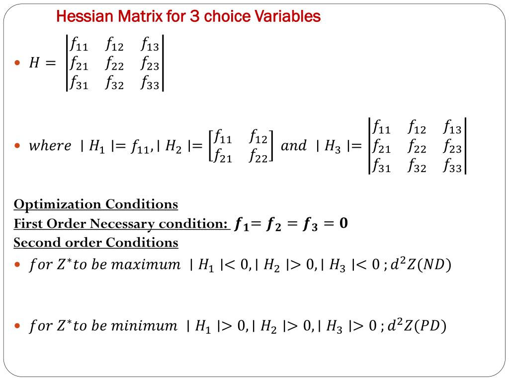PPT Quadratic Forms and Objective functions with two or more