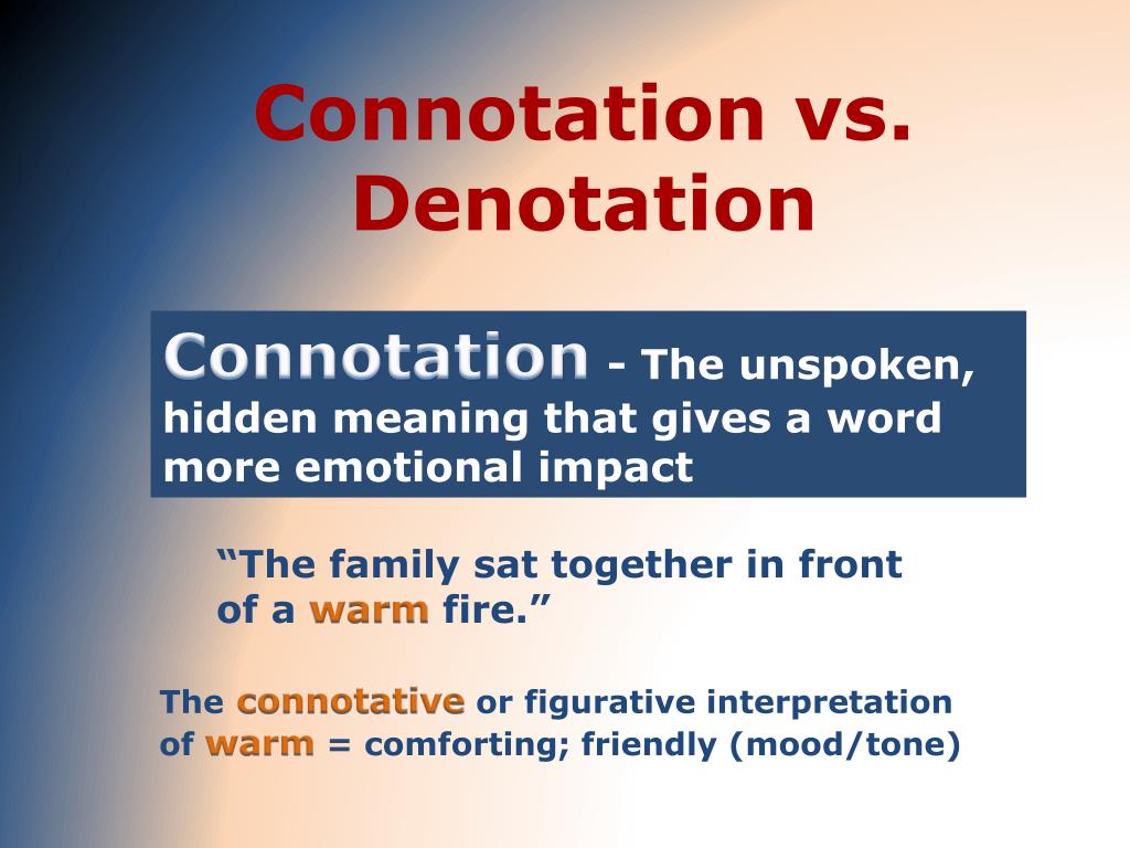 PPT Connotation vs. Denotation PowerPoint Presentation, free download
