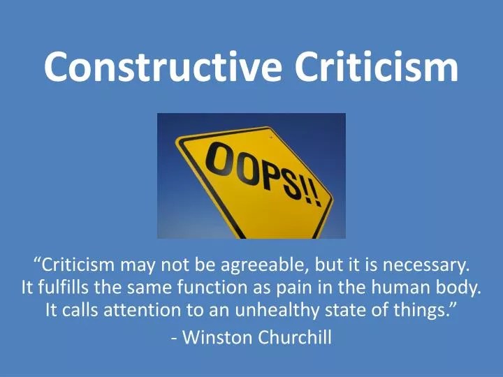 PPT Constructive Criticism PowerPoint Presentation, free download