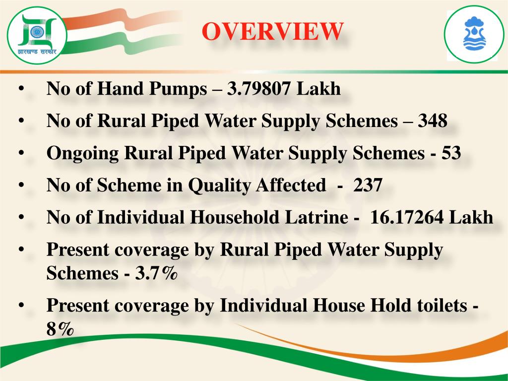 PPT GOVERNMENT OF JHARKHAND, DRINKING WATER & SANITATION DEPARTMENT