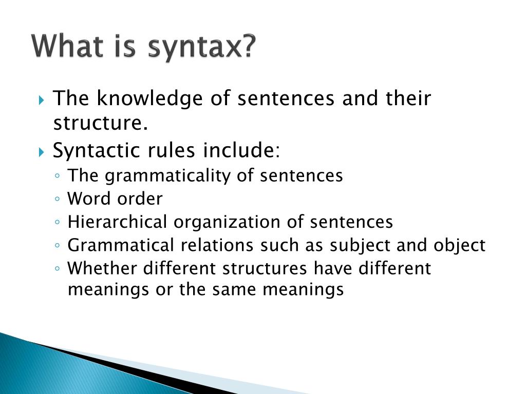 PPT Syntax PowerPoint Presentation, free download ID2435253