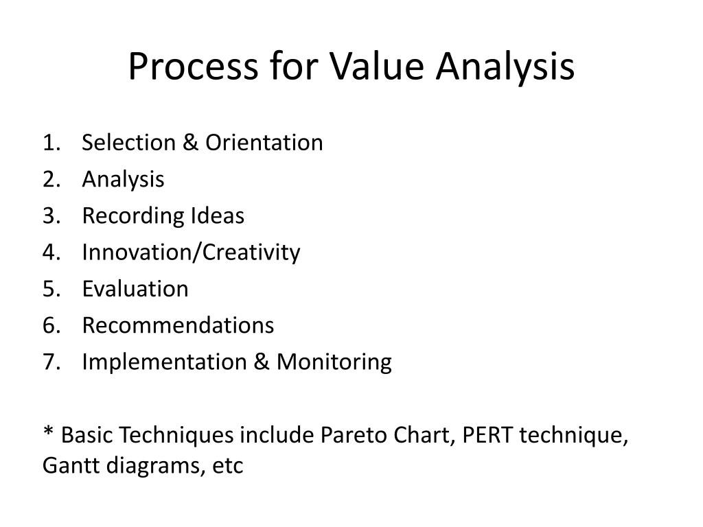 PPT - Value Analysis PowerPoint Presentation, free download - ID:2437026