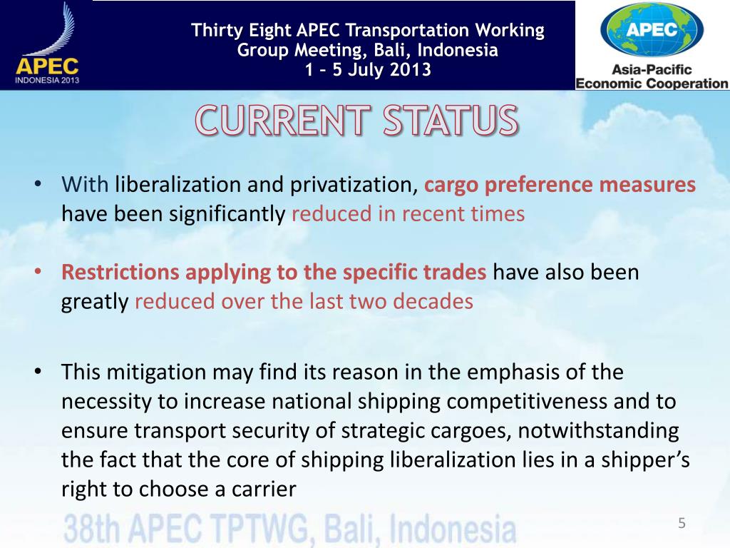 PPT Cargo Preference and Restrictions Applying to Specific Trades