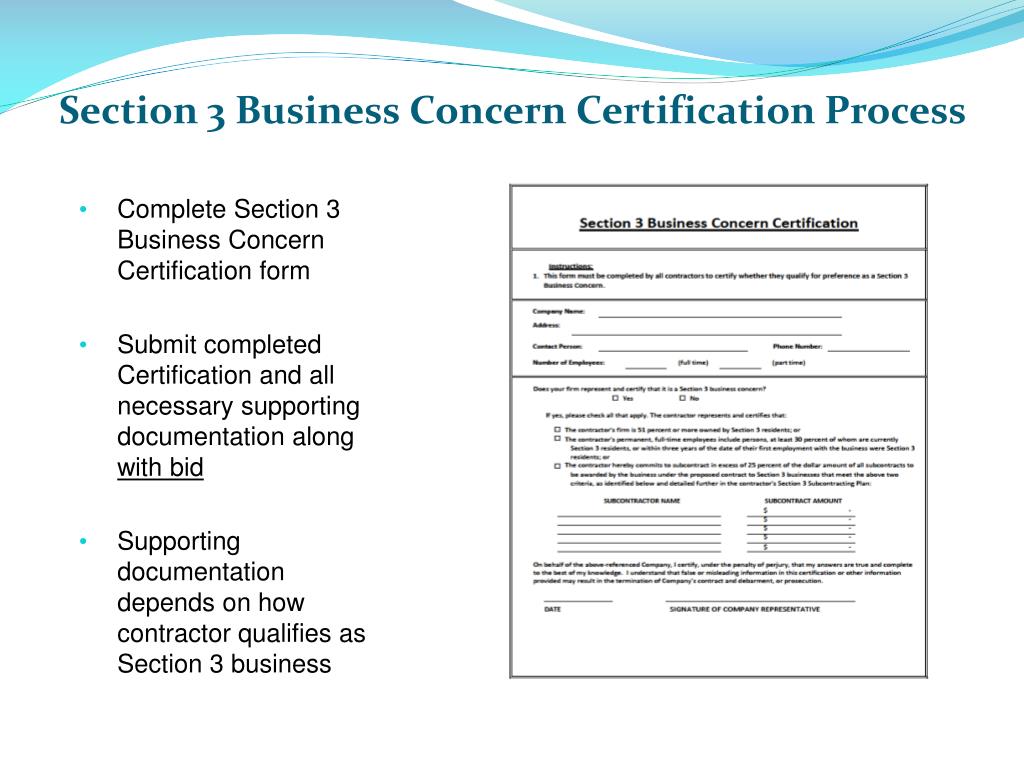 Section 3 Business