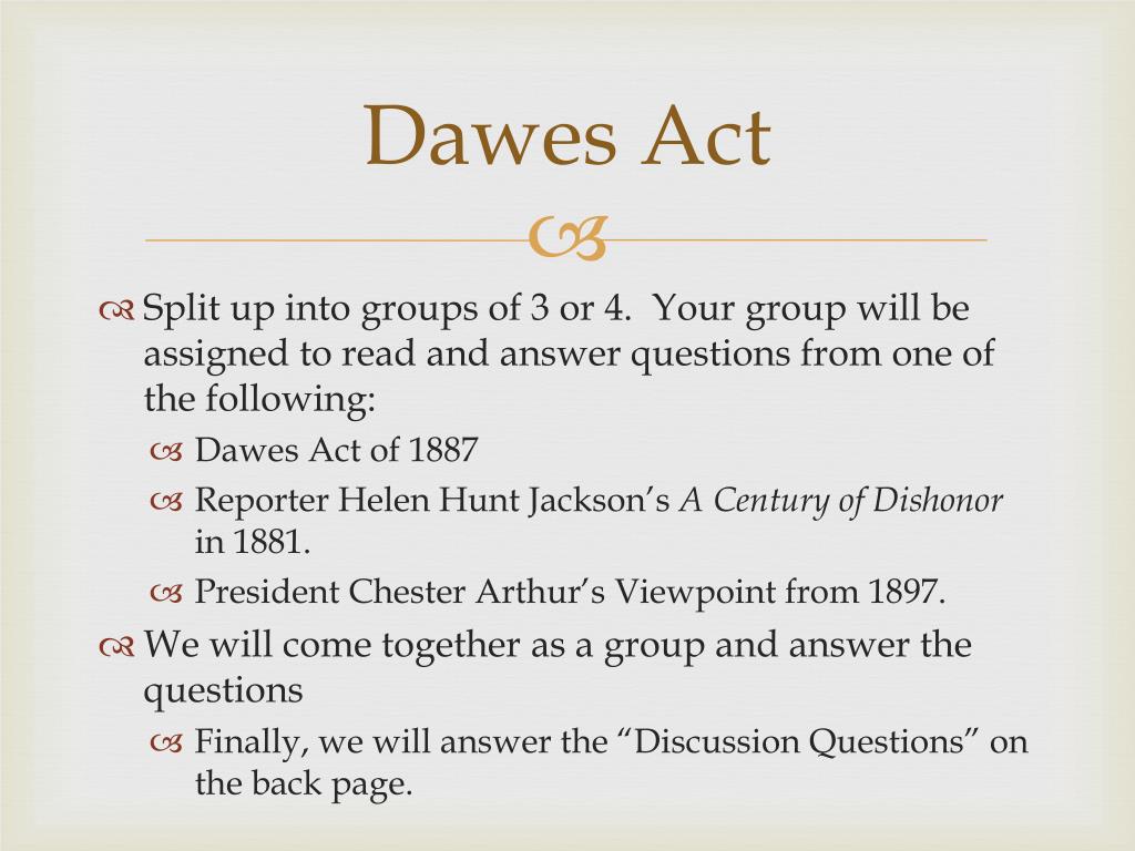 PPT Dawes Act and Wounded Knee PowerPoint Presentation, free download