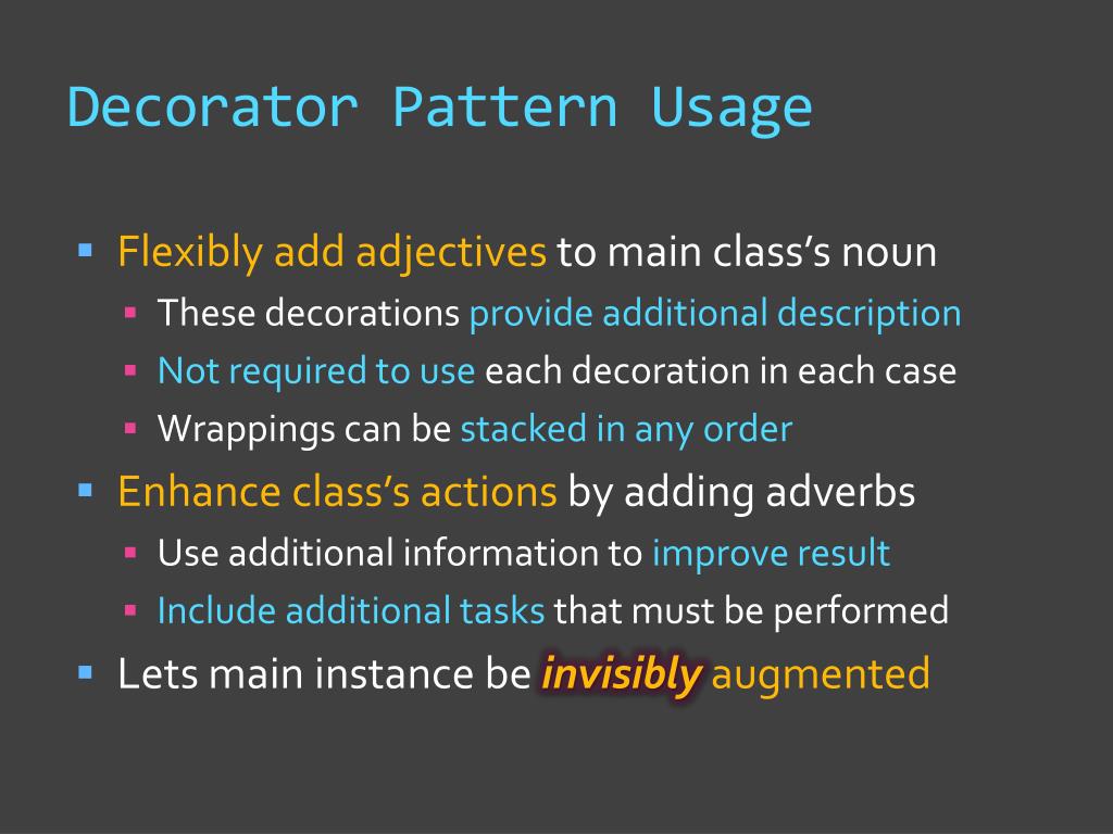 PPT Lecture 10 Decorator Pattern PowerPoint Presentation, free