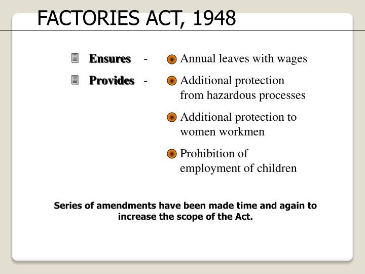 PPT The FACTORIES ACT, 1948 PowerPoint Presentation ID2445604