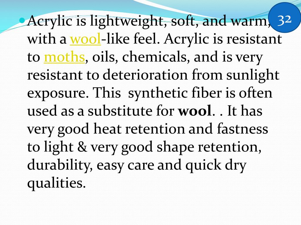 PPT ACRYLIC FIBRE PowerPoint Presentation, free download ID2445945