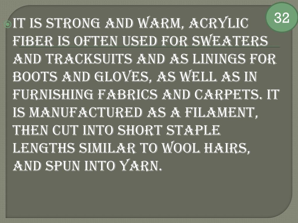 PPT ACRYLIC FIBRE PowerPoint Presentation, free download ID2445945