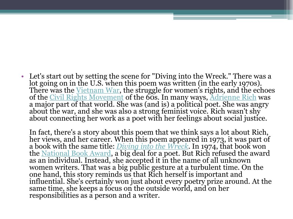 PPT Diving into the Wreck PowerPoint Presentation, free download ID