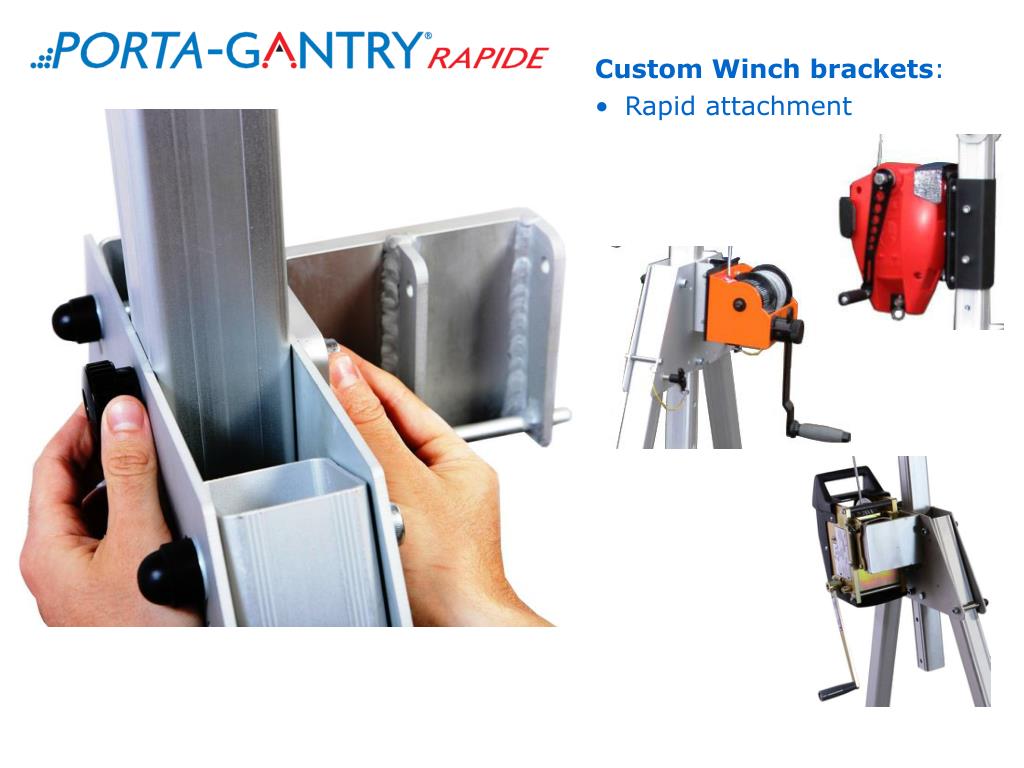 PPT With stand off Personnel Lifting winch options PowerPoint