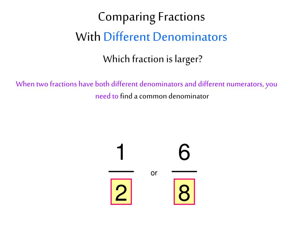PPT Comparing Fractions PowerPoint Presentation, free download ID