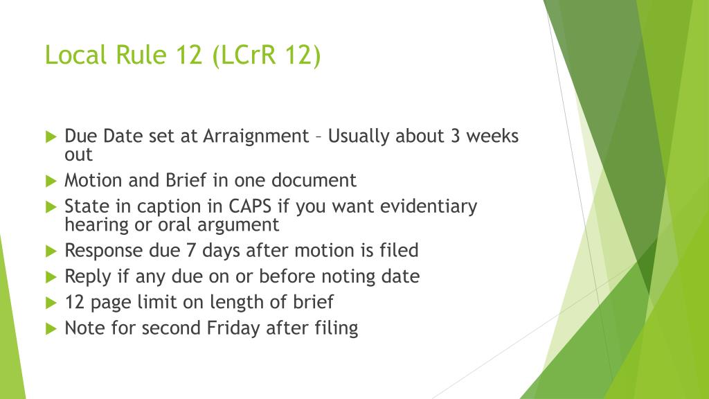 PPT Motions Practice In the Western District of Washington PowerPoint