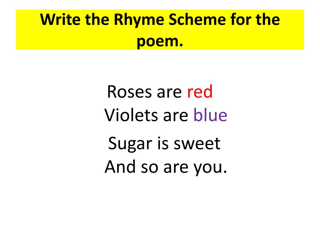 PPT Rhyme Scheme PowerPoint Presentation, free download ID2452945