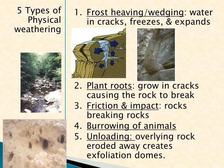PPT - Weathering Physical/ Mechanical Weathering PowerPoint