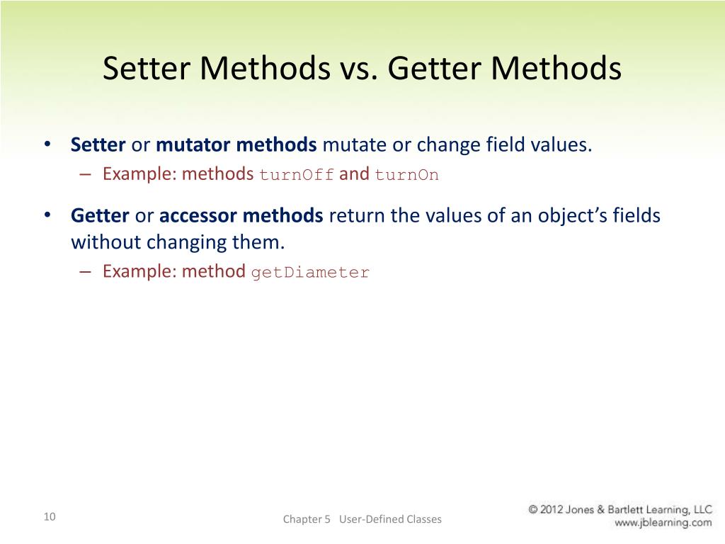 PPT Chapter 5 UserDefined Classes PowerPoint Presentation, free
