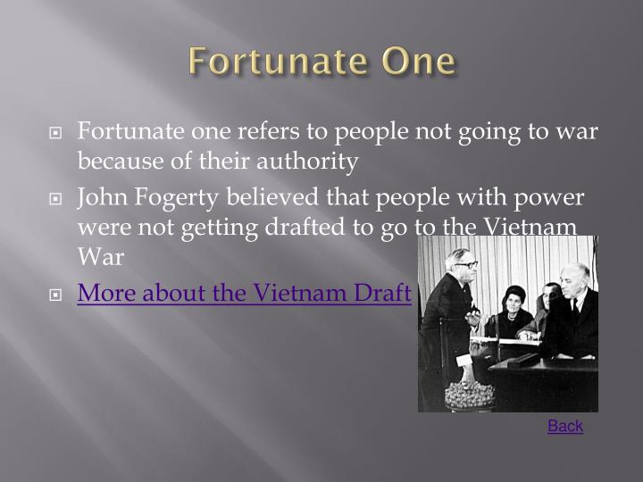 PPT Fortunate Son By Creedence Clearwater Revival PowerPoint